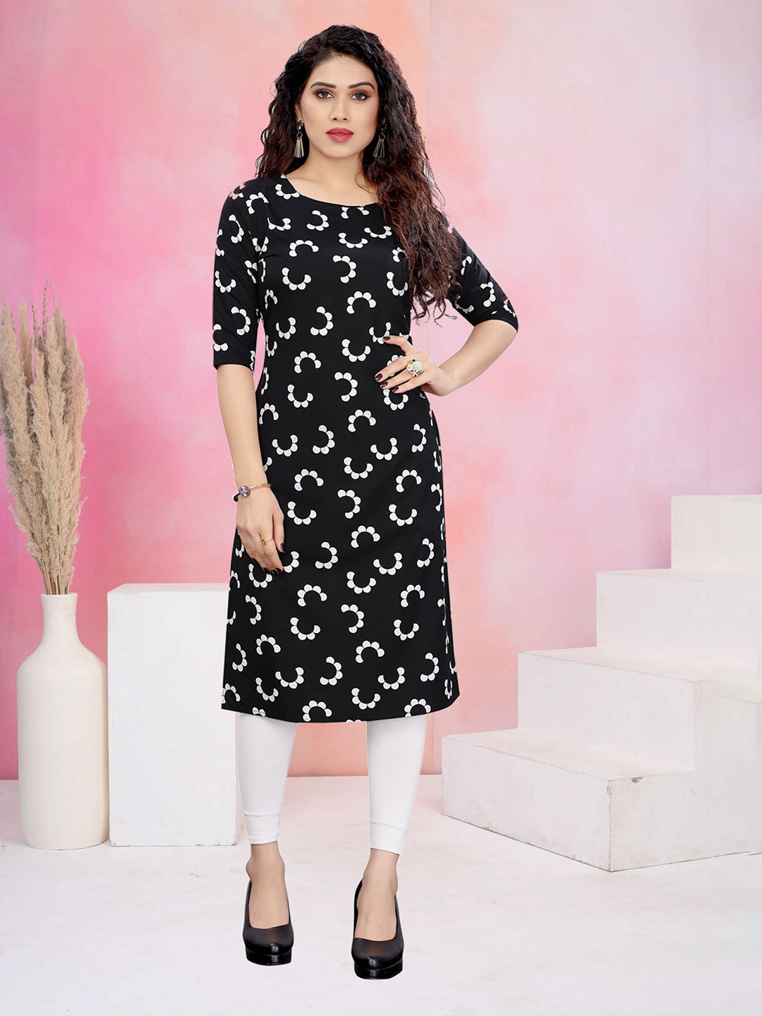 KETAKI FASHION Women Printed Crepe Straight Kurta