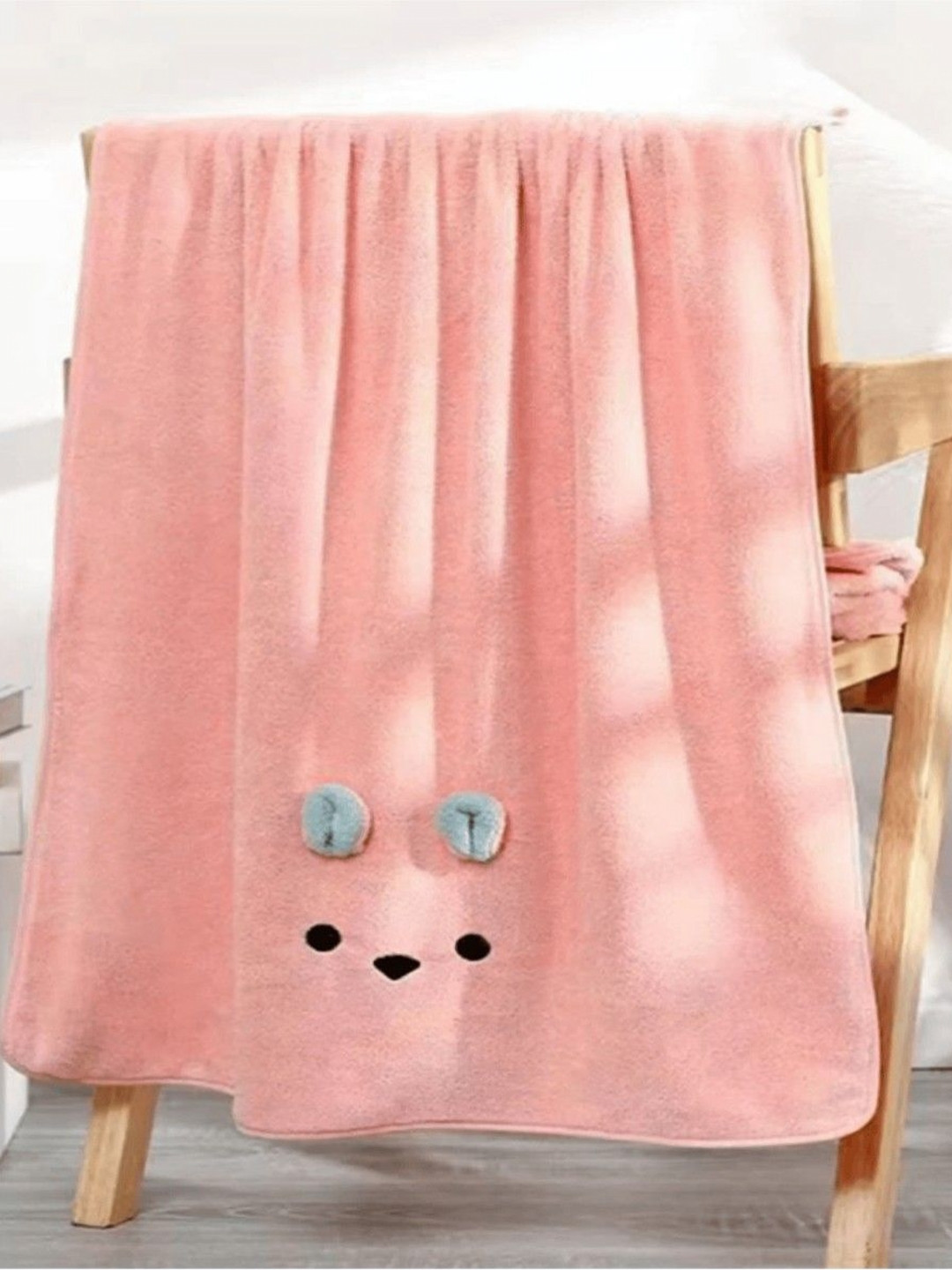 VoiDrop Kids Pink & Blue Terry Cotton 210 GSM Bath Towel