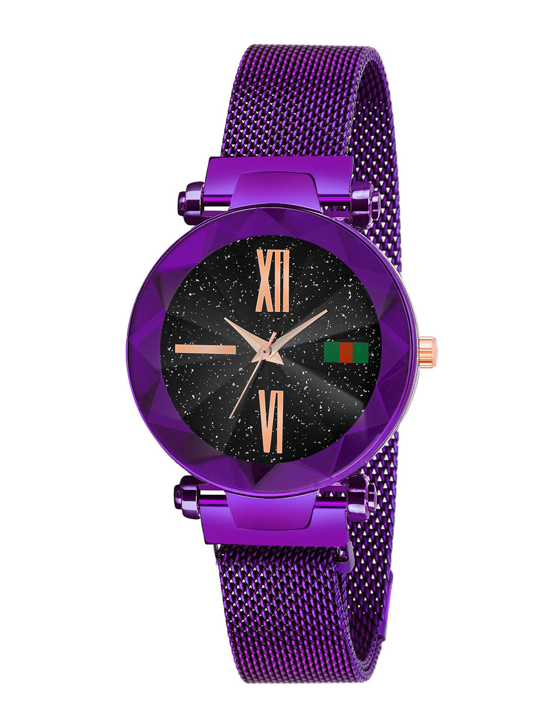 CSAMON Women Stainless Steel Straps Analogue Watch GR_379_Purple_roman_CS