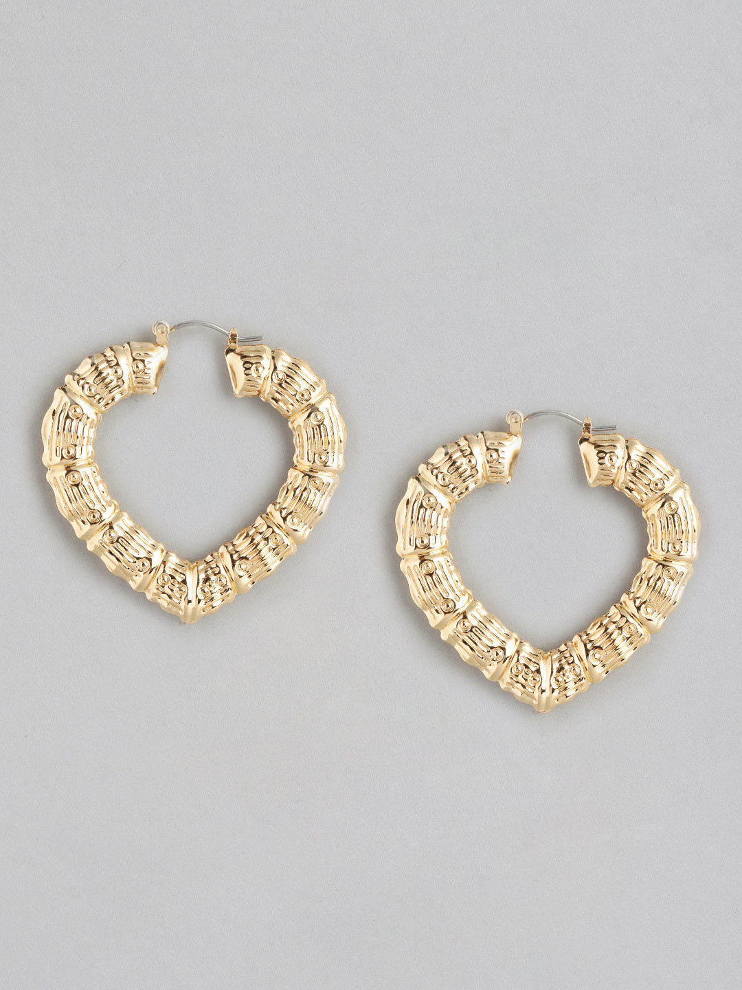 Forever New Gold Plated Haylee Heart Hoop Earrings
