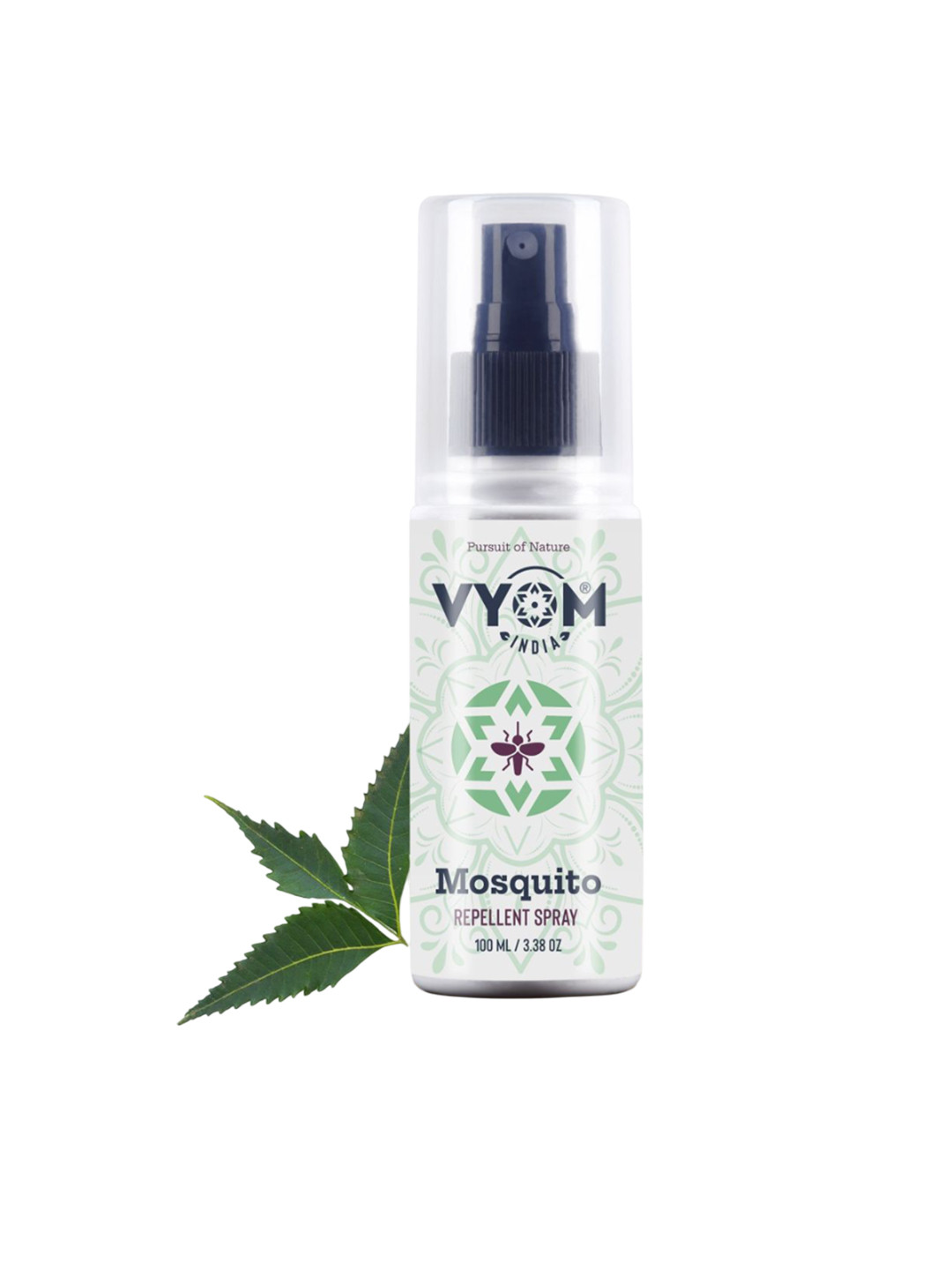 VYOM INDIA ORGANICS Mosquito Repellent Spray With Citronella & Lemongrass Oil- 100 ml