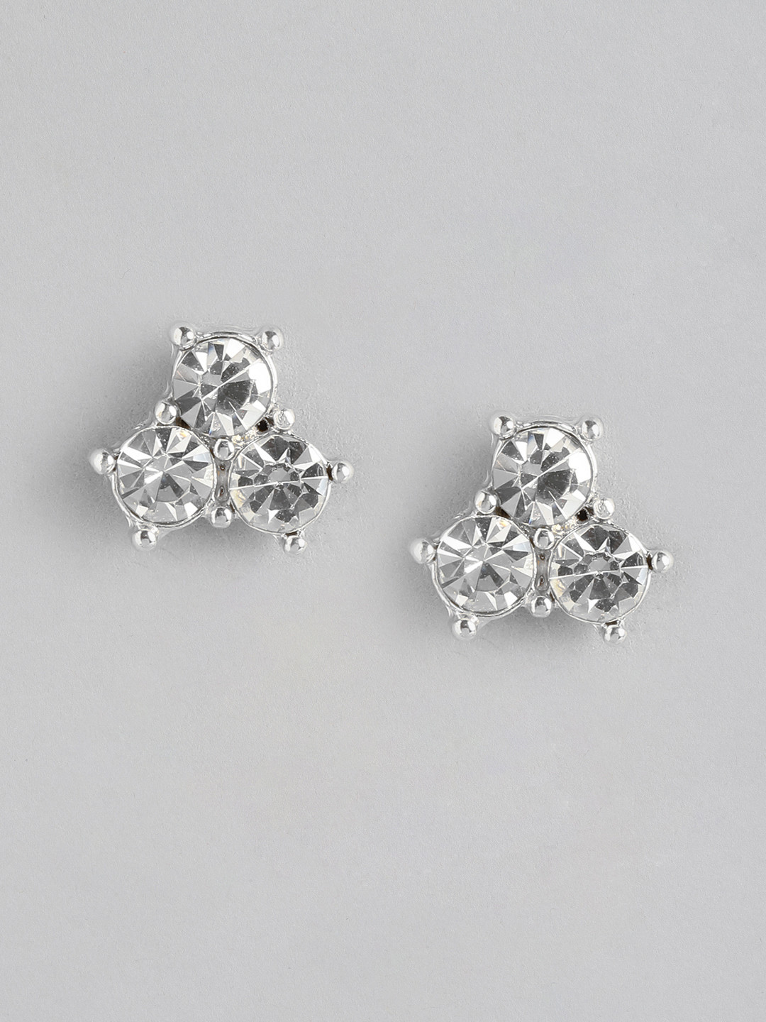 Forever New Silver Toned Saphira Small Glass Stud Earring