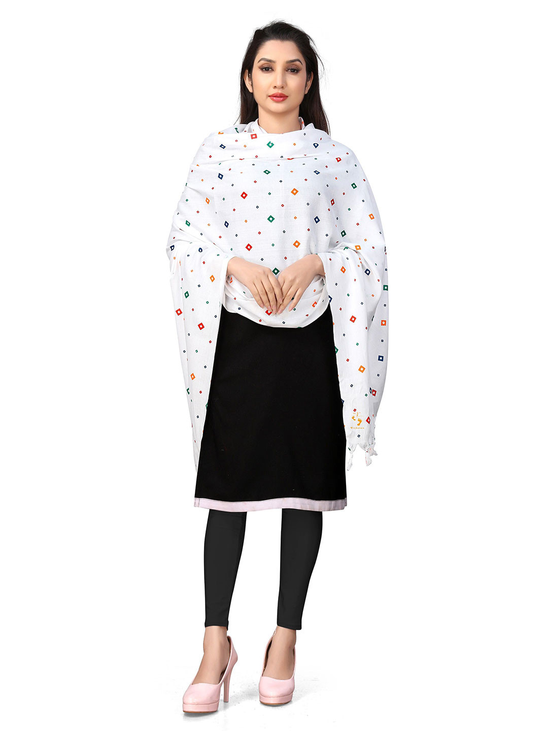 Vicharan Geometric Printed Cotton Dupatta