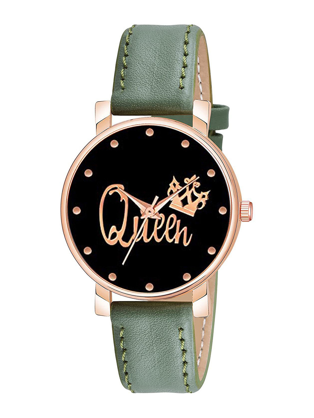 Gopal Shopcart Women Queen Printed Dial Analogue Watch C36 Q GRE Leather