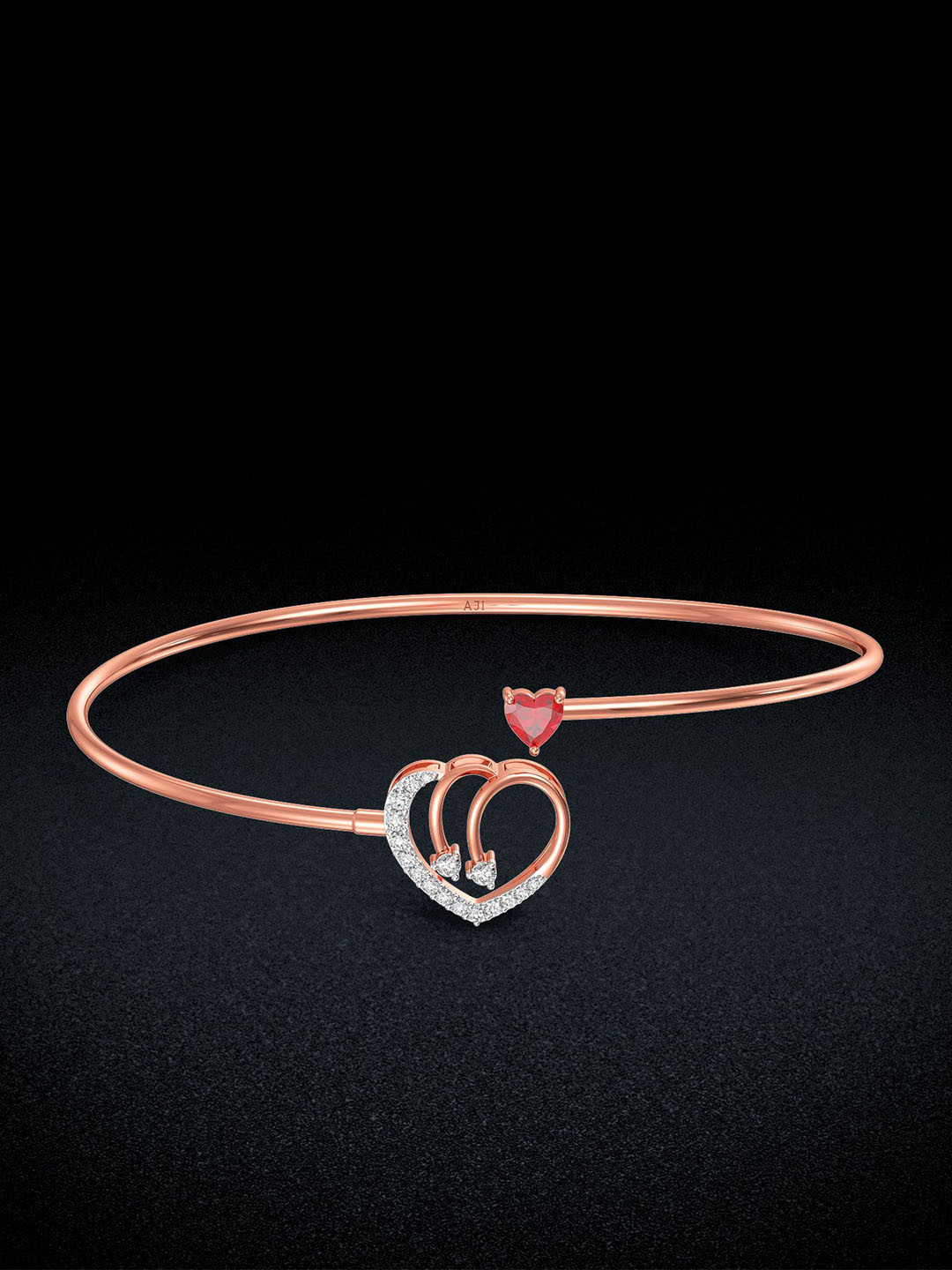 Joyalukkas Interwoven Hearts Diamond Bracelet
