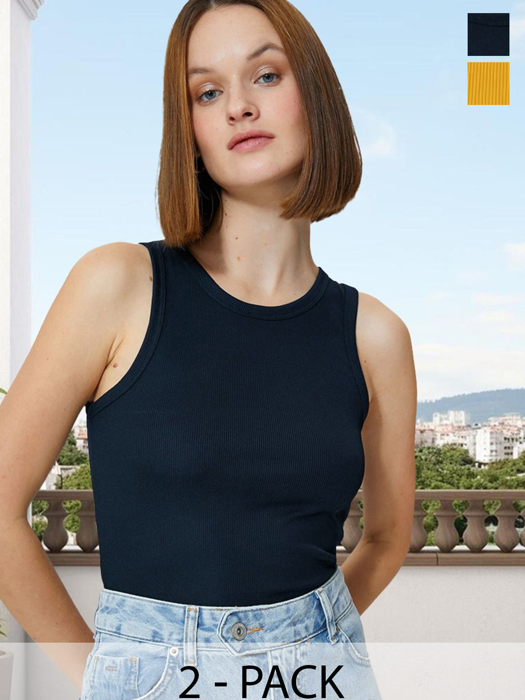 Unicus Apparel Pack Of 2 Sleeveless Crop Top