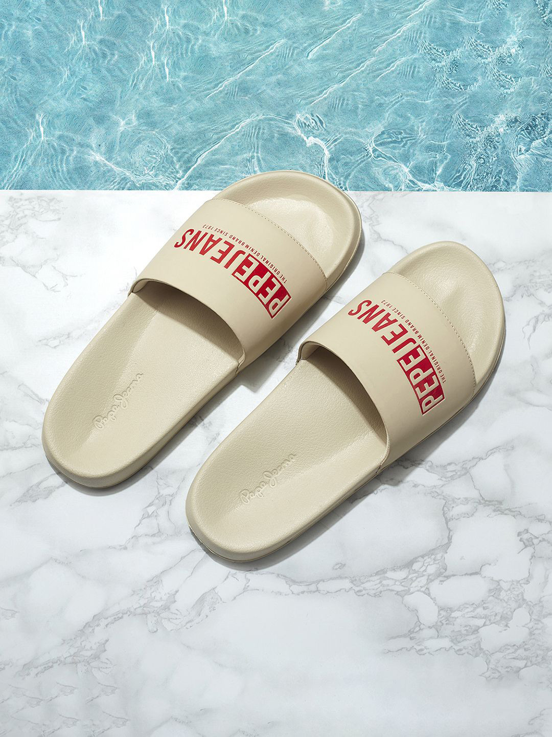 Pepe Jeans Men Printed Sliders