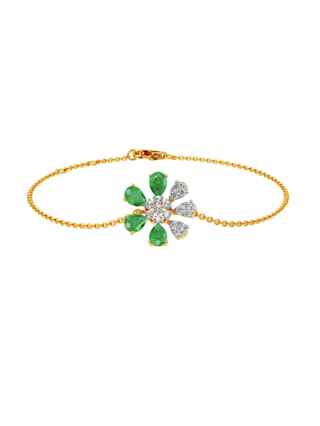 Joyalukkas Emerald Bloom Diamond Bracelet