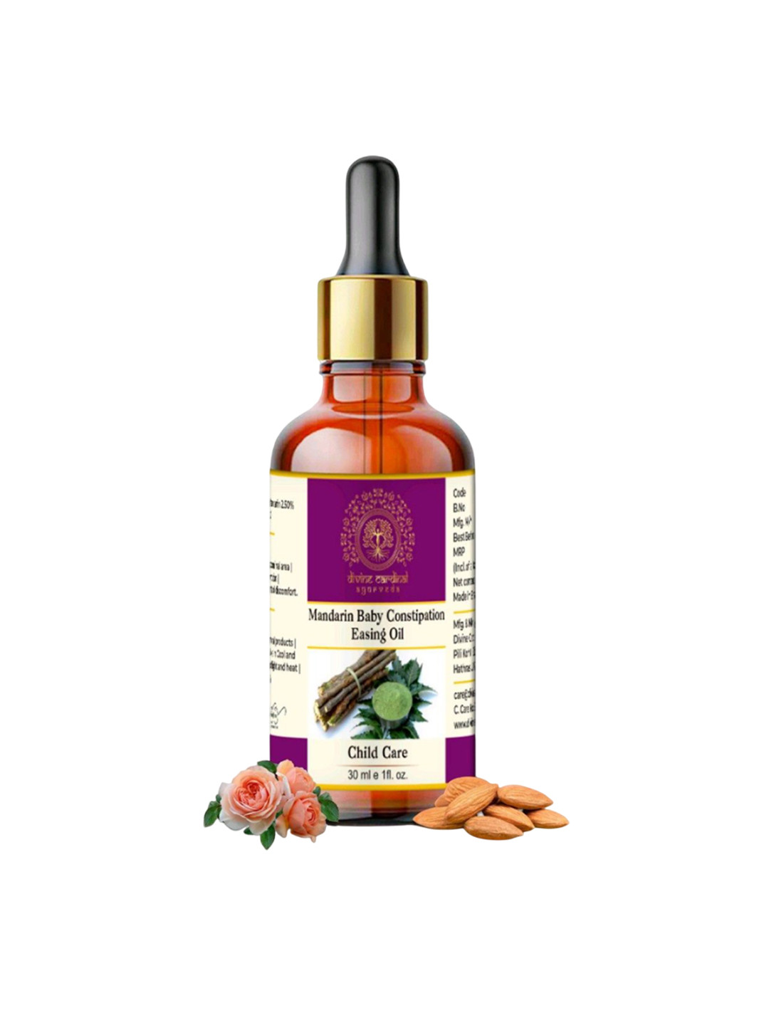 Divine cardinal Mandarin Baby Constipation Easing Oil - 30 ml