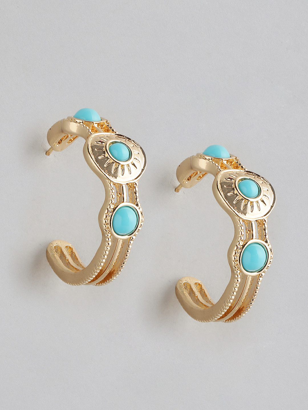 Forever New Gold Plated Harriet Western Hoop Earring