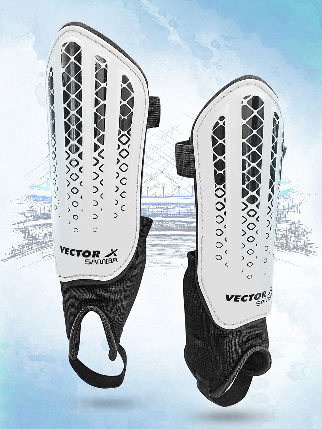 VECTOR X Set Of 2 Samba-SR Football Shin Guard