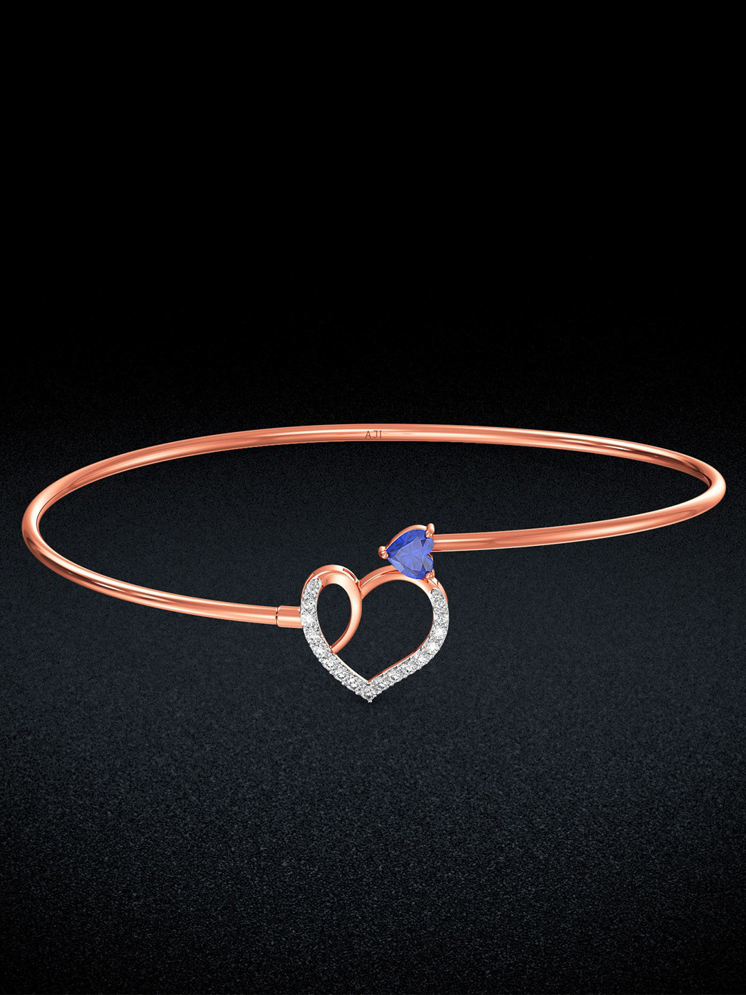 Joyalukkas Refined Heart Charm Diamond Bracelet