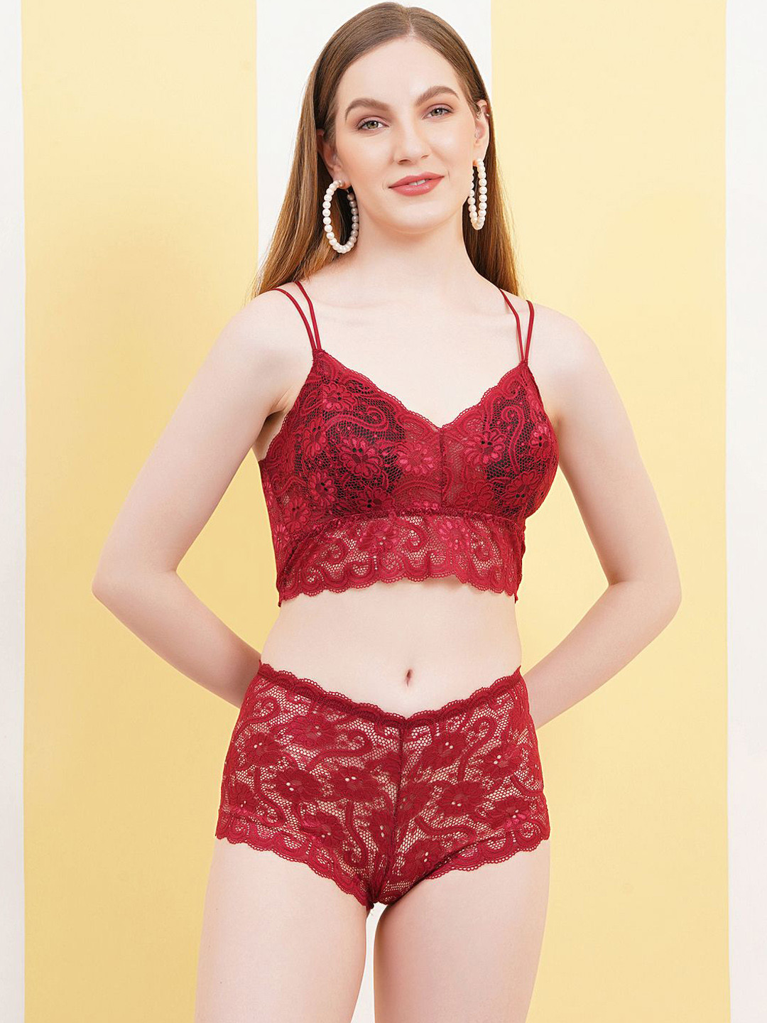 Fleurt Self Designed Lightly Padded Lingerie Set HOB-L.Set Padded-MR