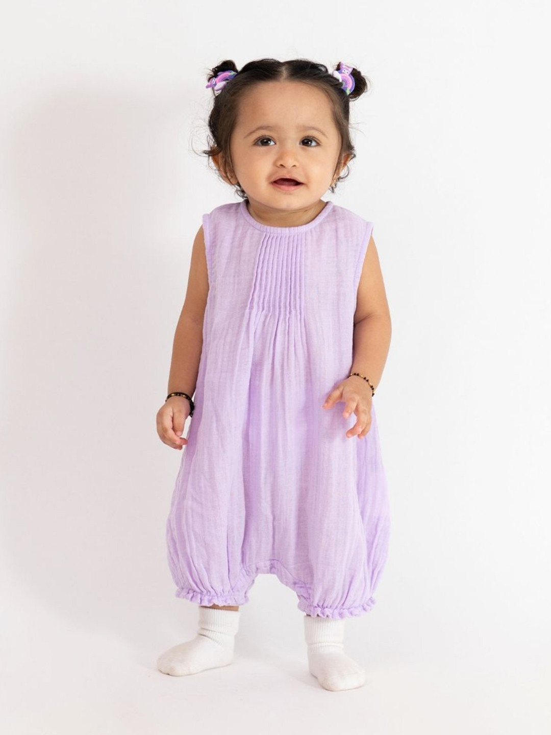 haus & kinder Infants Cotton Baby Lilac Cloud Romper