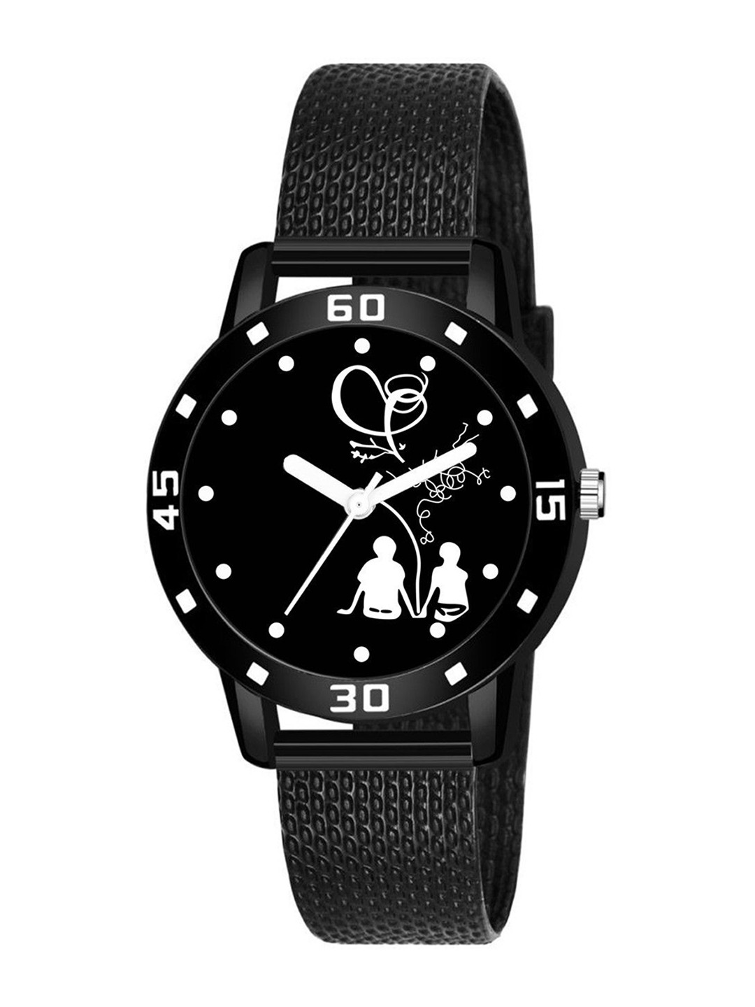 CSAMON Women Printed Dial & Bracelet Style Straps Watch Black Bethu W Aeviyo Case S