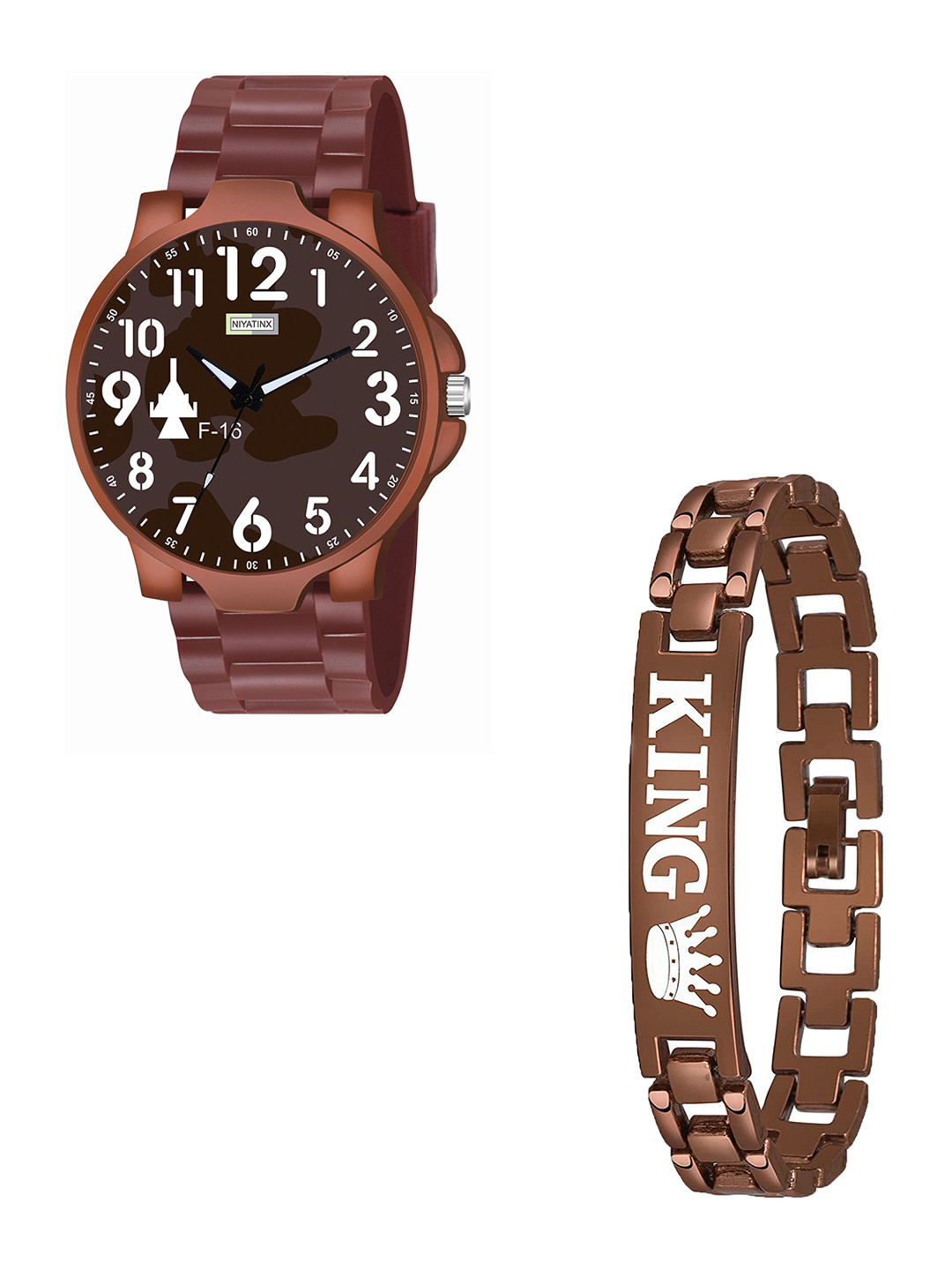 CSAMON Men Pack of 2 Bracelet Style Straps Analogue Watch 3KANBRO F16 D CD K Breclect