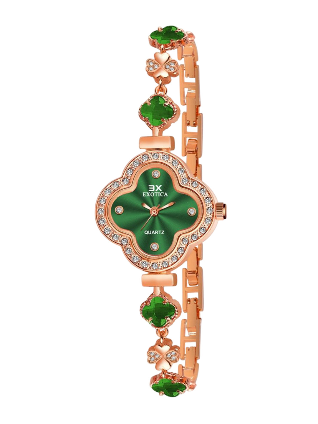 Exotica Fashion Women Dial & Stainless Steel Bracelet Style Straps Digital Watch EX-238-RG