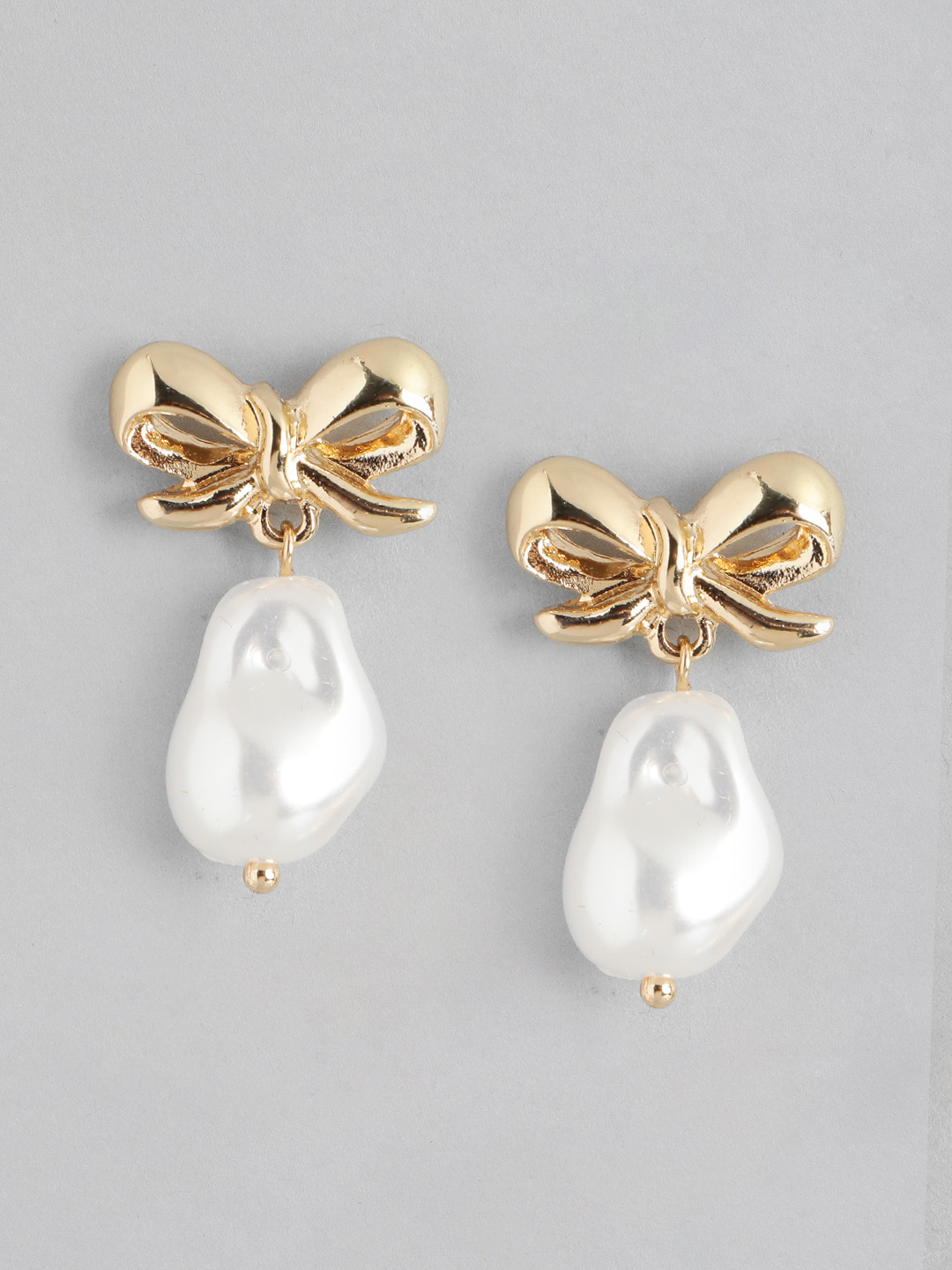 Forever New Gold Plated Katie Pearl & Bow Earring