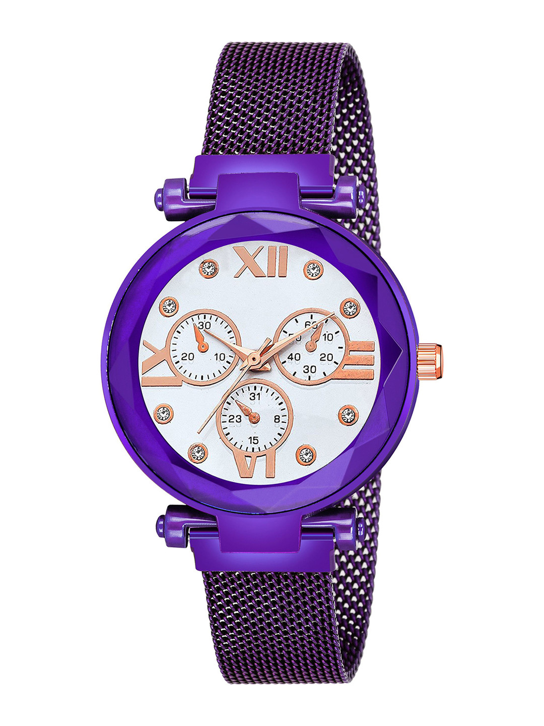 Gopal Shopcart Unisex Embellished Round Button Regular Analogue Watch-Maganet