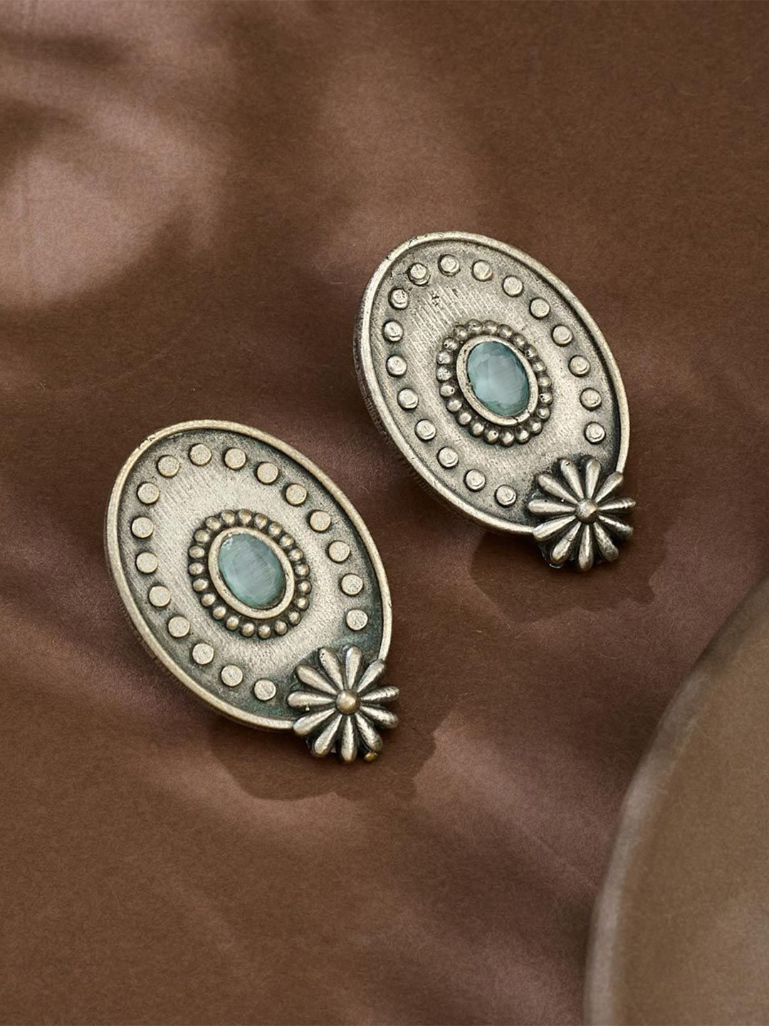 Fabindia Handcrafted Oval Studs Earrings