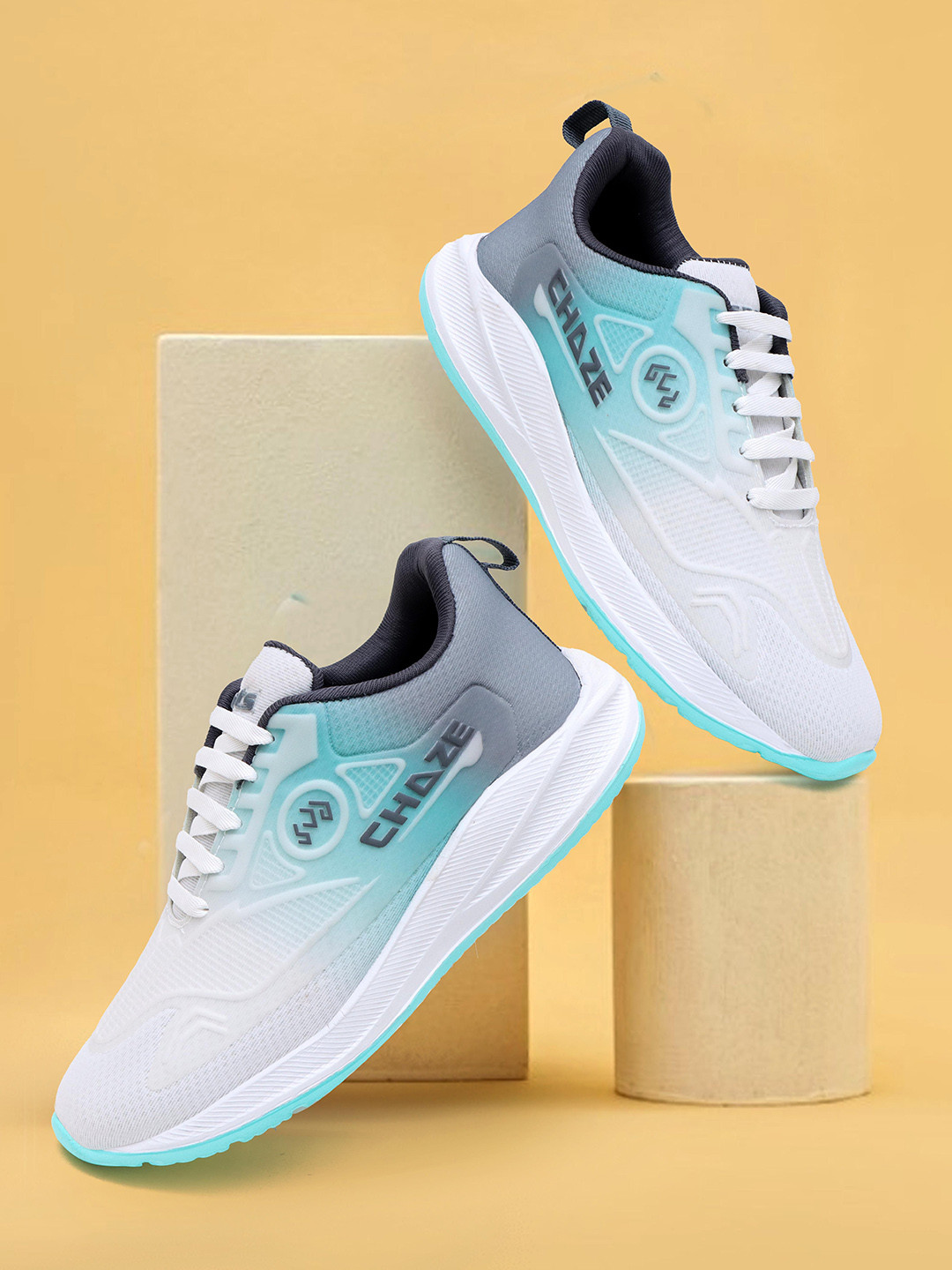 WHITE WALKERS Men Round Toe Lace-Ups Sneakers