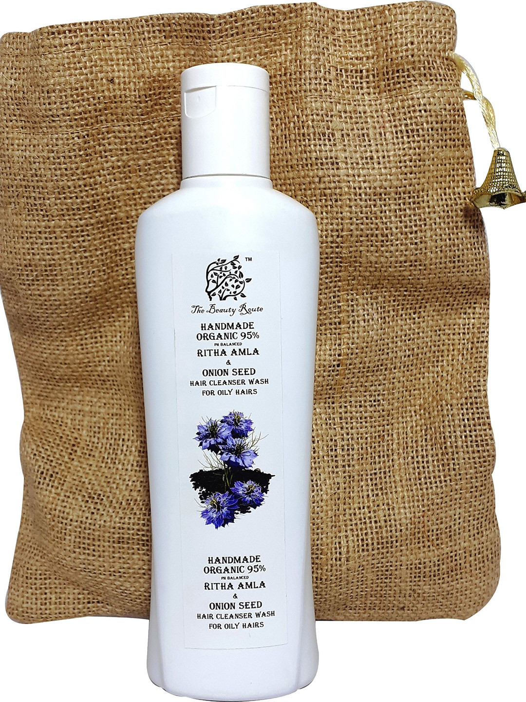 THE BEAUTY ROUTE Organic Ritha Amla & Onion Seed Hair Cleanser Wash - 200 ml