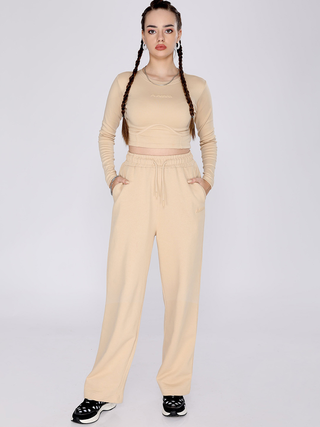 ANML Round Neck T-Shirt with Trousers Co-Ords