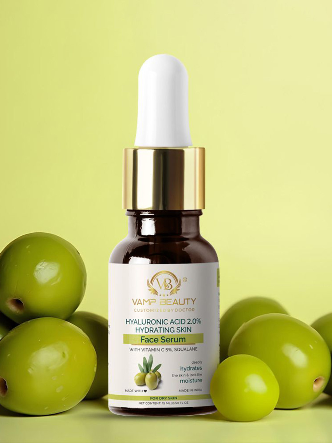 vamp beauty 2% Hyaluronic Acid Face Serum For Hydration - 15 ml