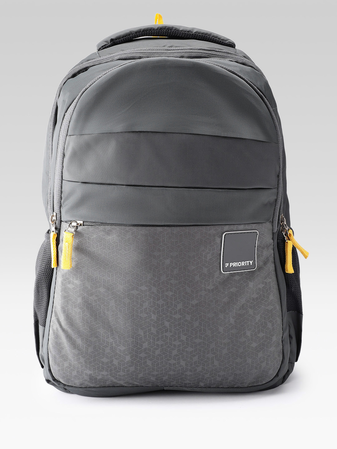 Priority Unisex Brand Logo Printed Backpack with Rain Cover