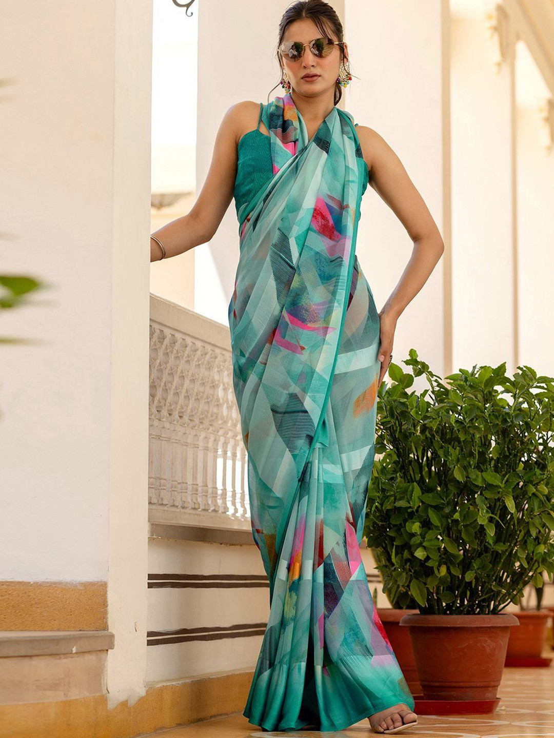 SANJANA SILK Satin Saree
