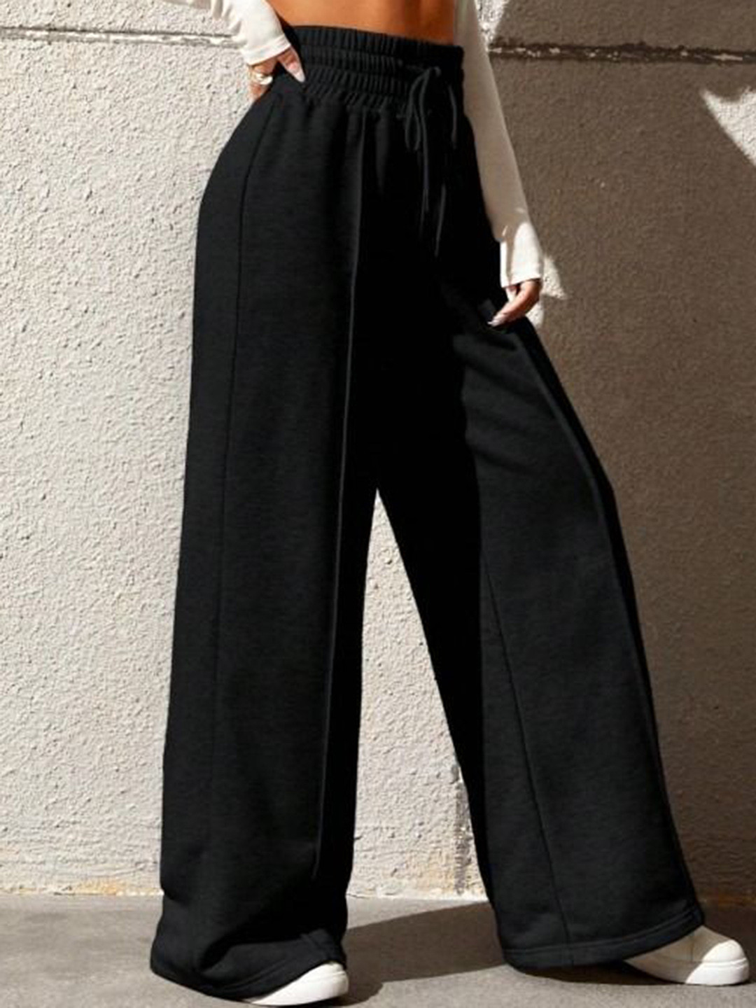 YOU FOREVER Women Cotton Baggy High-Rise Track Pant