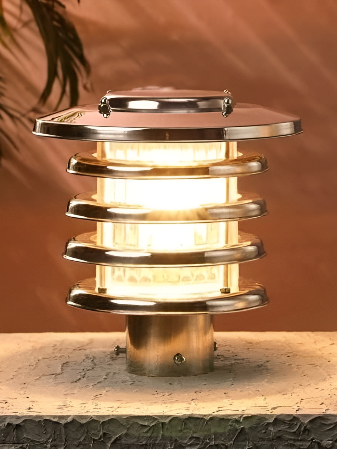 KINIS Silver Modern Shape Gate & Garden Light Outdoor Lamps