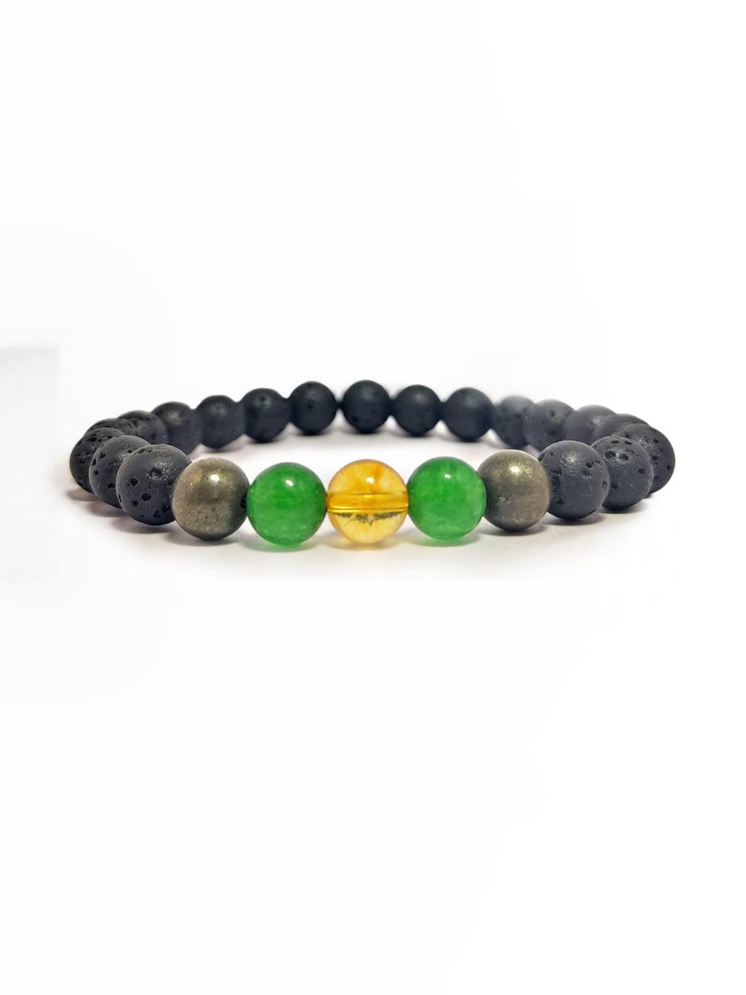 VIBESLE Unisex Multicolour Crystals Handcrafted Bracelet