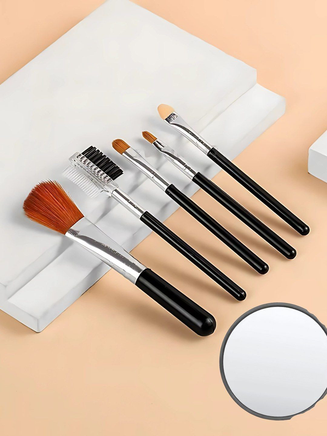 KOLORUP BEAUTY Set Of 6 High Quality Makeup Brushes With Mirror