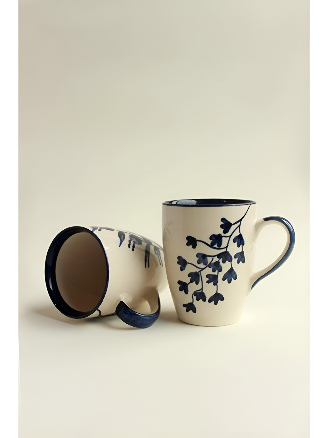 FREEDOM TREE Wonderland Set Of 2 Hand Painted Ceramic Coffee Mug