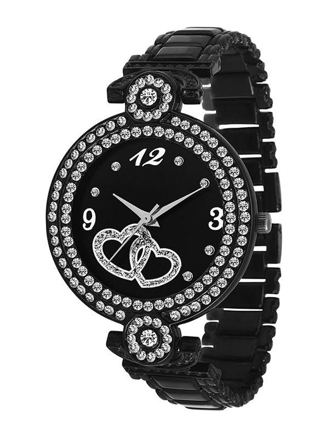 CSAMON Women Embellished Dial & Stainless Steel Wrap Around Straps Analogue Watch GR_104