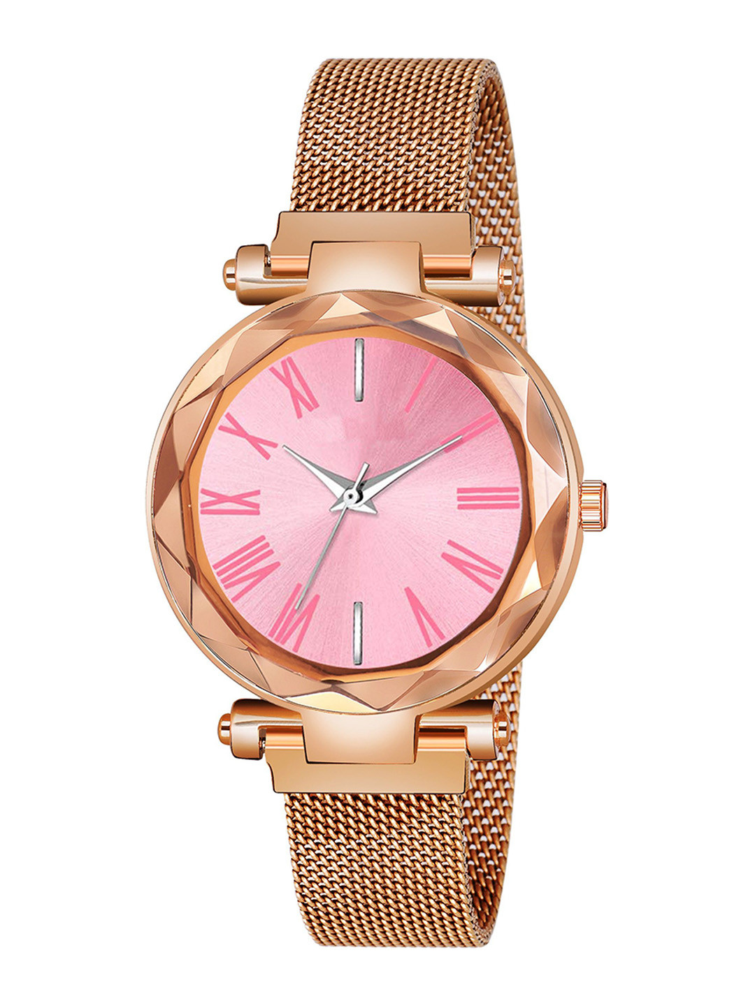 Gopal Shopcart Women Dial & Strap Analogue Watch GR_379_Pink Roman RoseGold