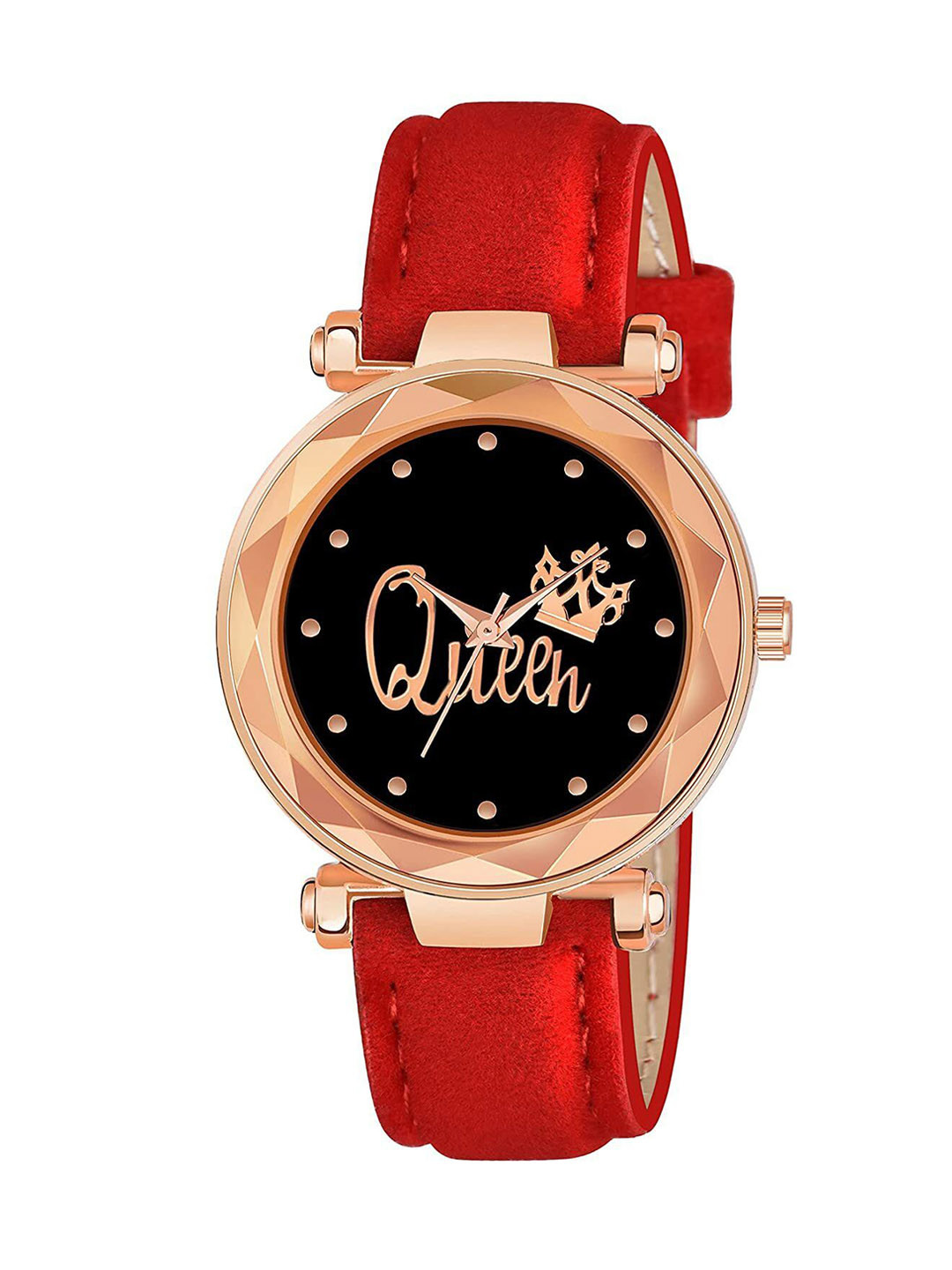 Gopal Shopcart Unisex Dial & Leather Straps Analogue Watch GR379RG Q RED Vel L