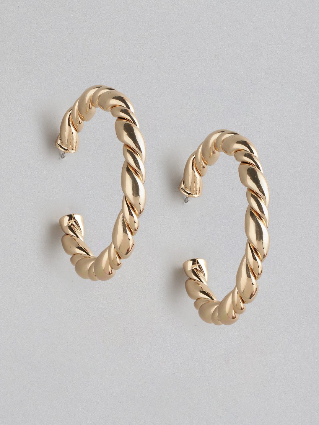 Forever New Gold Plated Abigale Twist Large Hoop Earring
