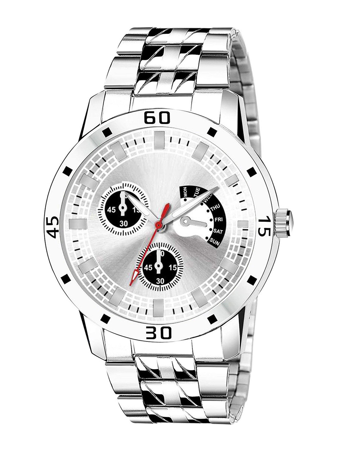 Gopal Shopcart Men Printed Dial Bracelet Style Straps Analogue Watch Aeviyo Silver Stil