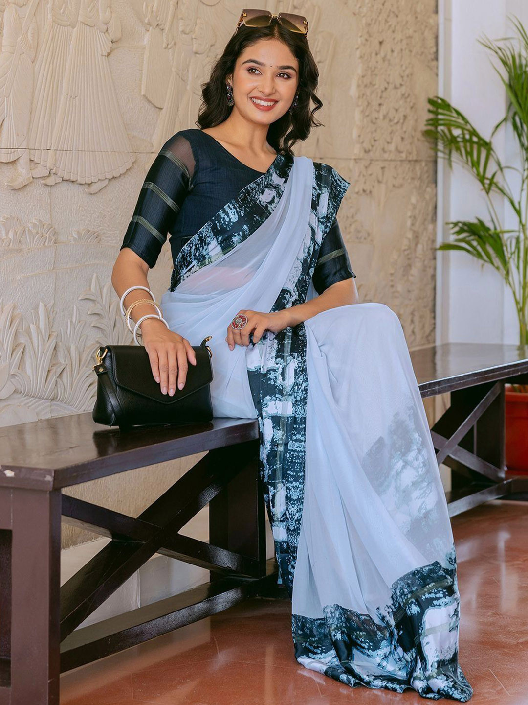 SANJANA SILK Satin Saree