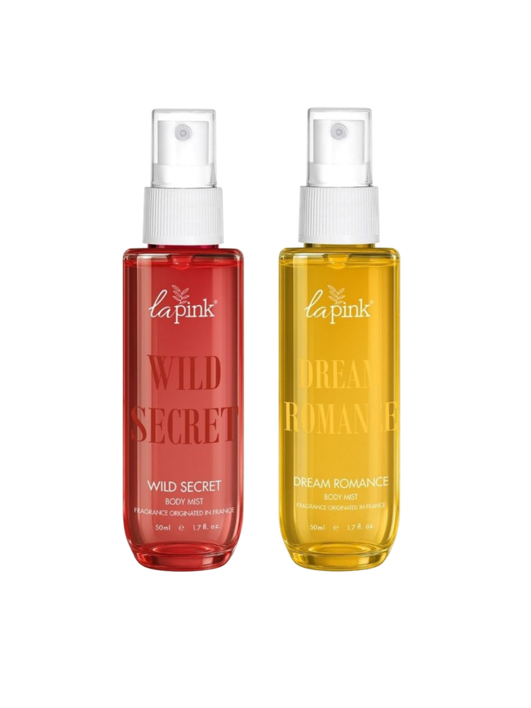 La Pink Set Of 2 Dream Romance & Wild Secret Long Lasting Body Mist Spray - 50 ml Each