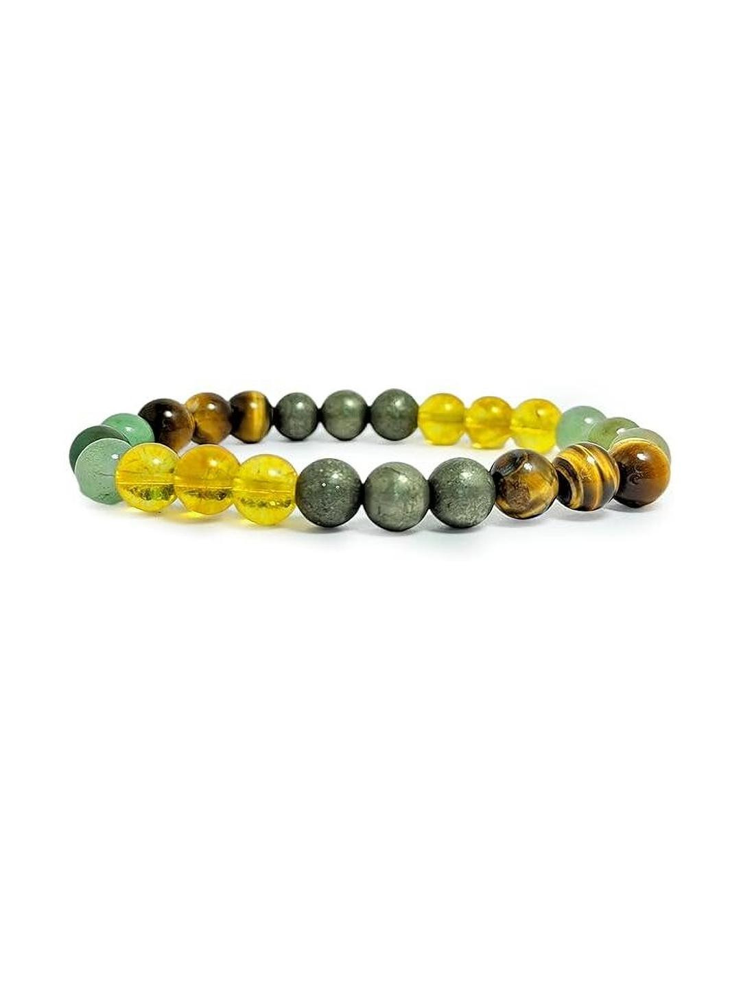 VIBESLE Unisex Multicolour Crystals Handcrafted Bracelet