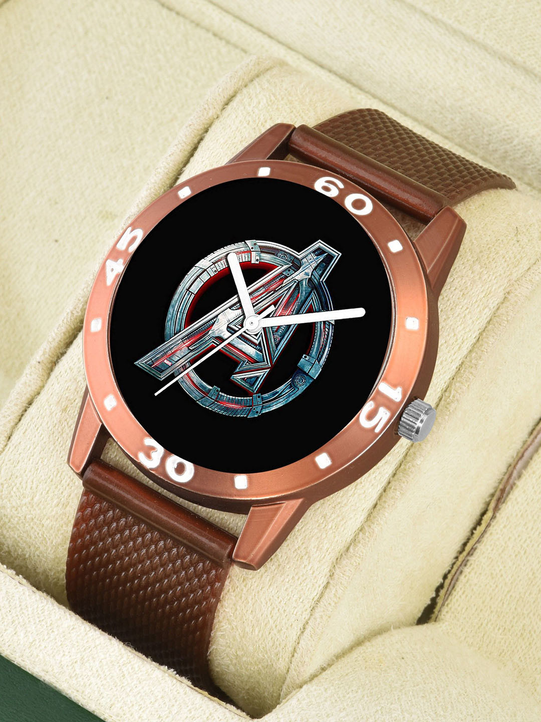 CSAMON Men Printed Analogue Round Tang Closure Watch - avengers Aeviyo dial