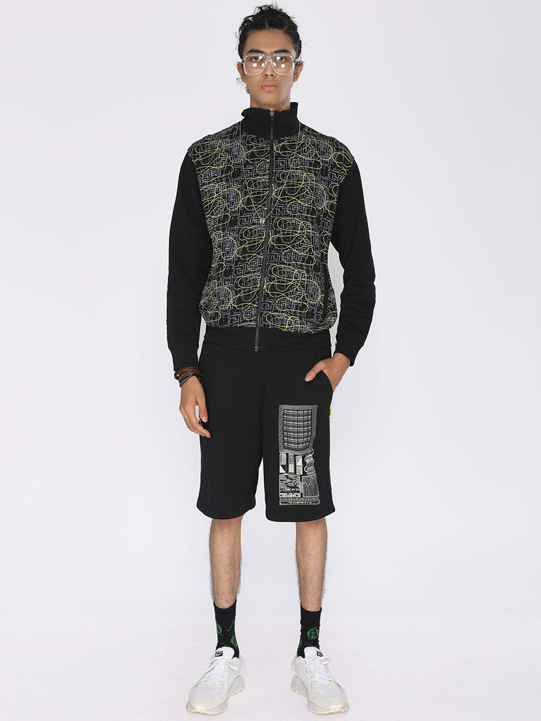 ANML Printed Stand Collar Jacket