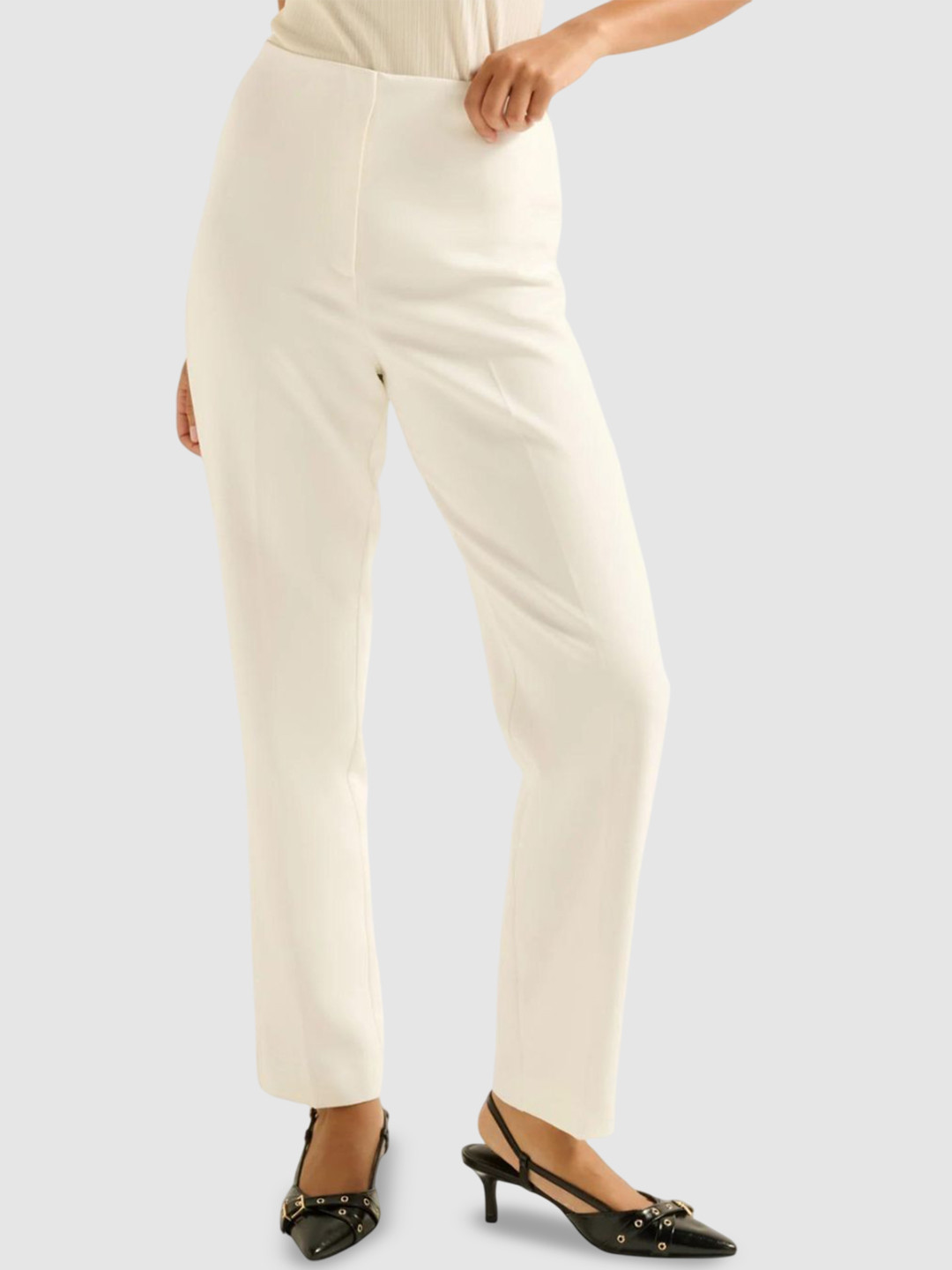 Forever New Women Tapered Fit High-Rise Trousers