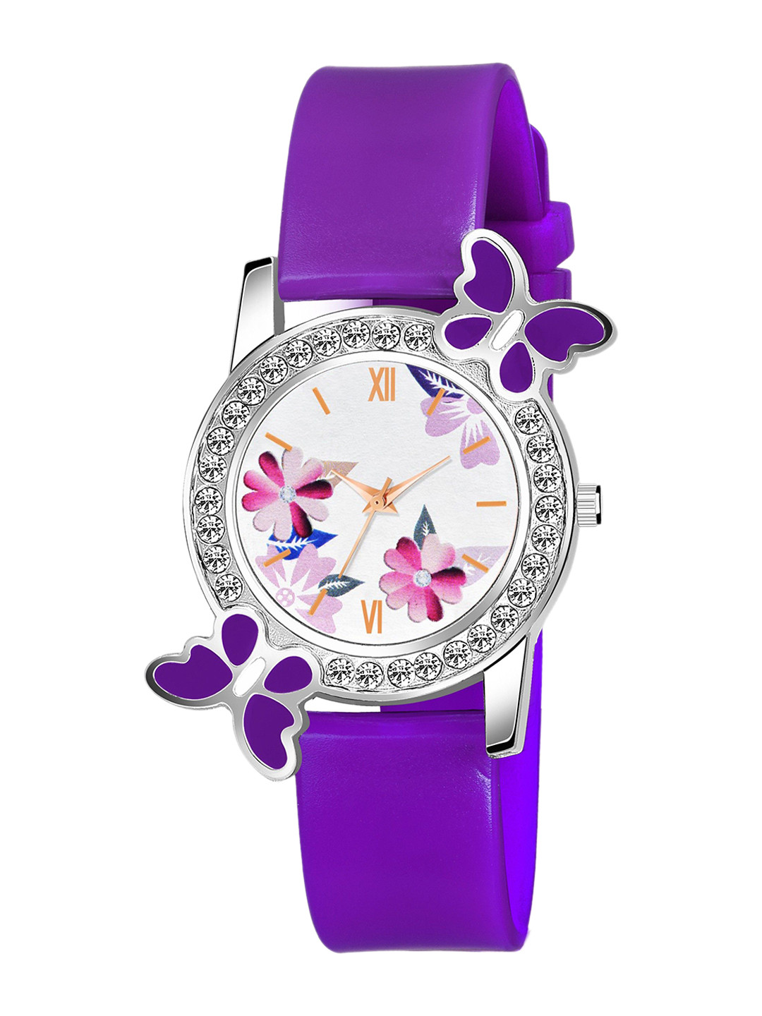 CSAMON Women Printed Dial Analogue Watch 328PUR Fosil PINK