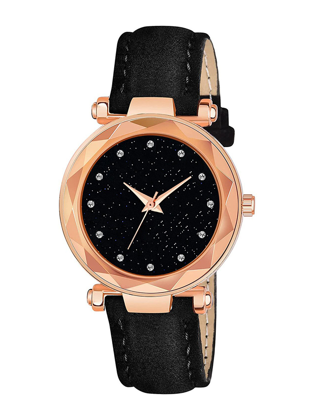 Gopal Shopcart Women Round Dial & Regular Analogue Watch GR379RG 12D BLK Vel L
