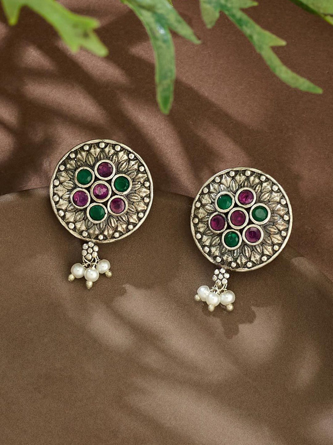 Fabindia Women Contemporary Meenakari Studs Earrings