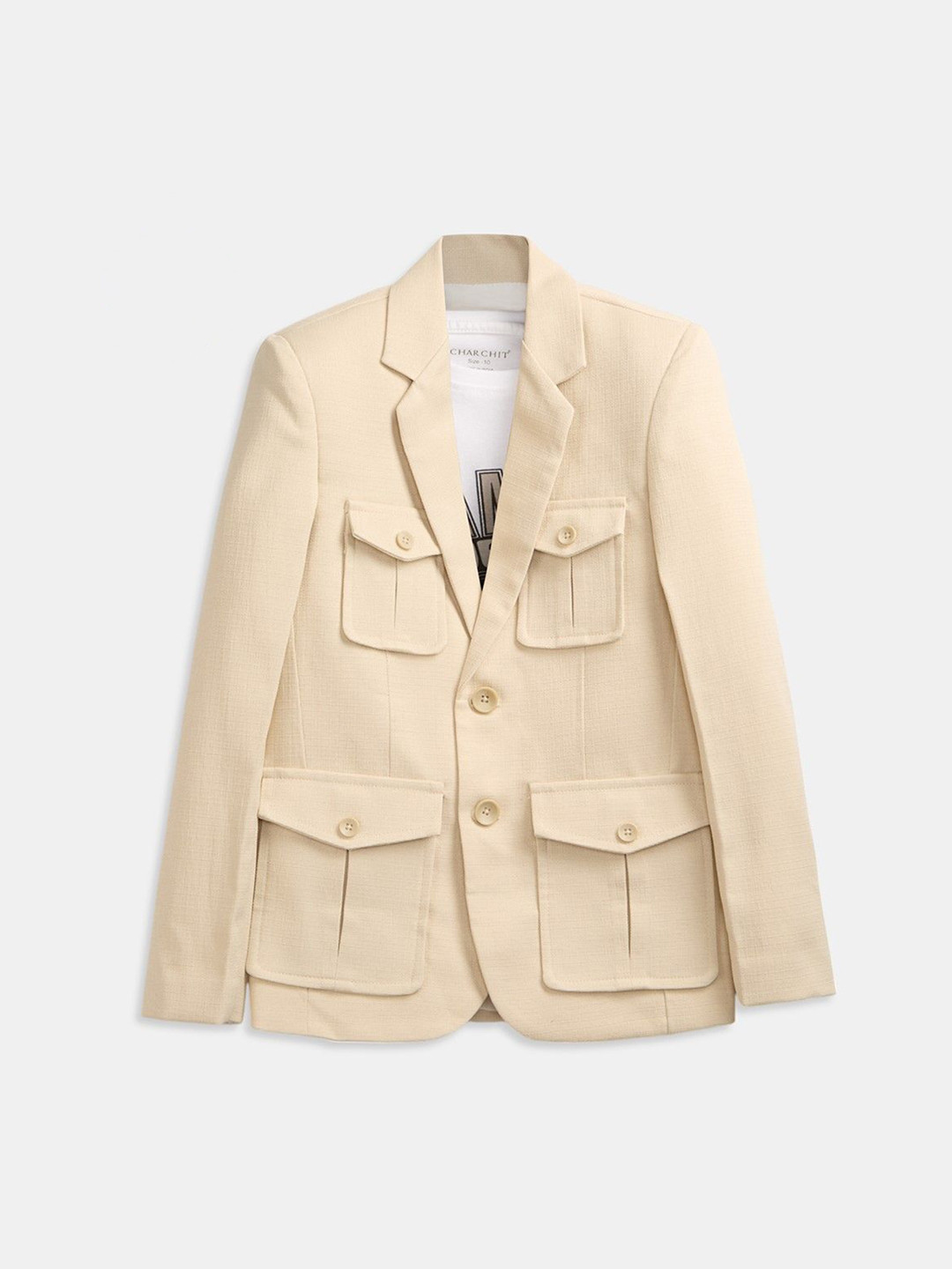 CHARCHIT Single Breasted Long Sleeve Blazer